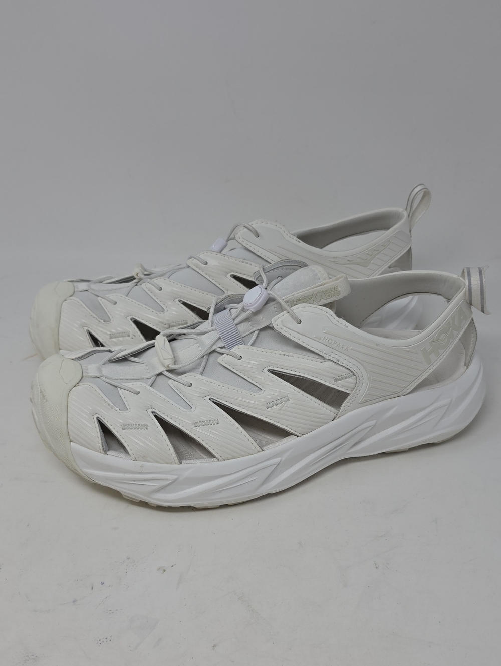 Hoka One One Hopara Shoes Unisex White Hiking Trail Sandals Sneakers Men 13